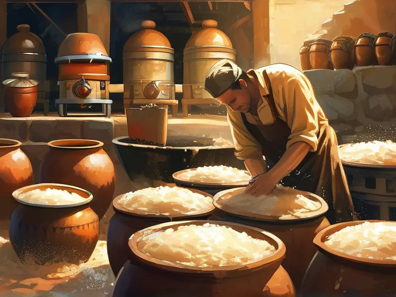 传统黄酒酿造工艺流程实景展示