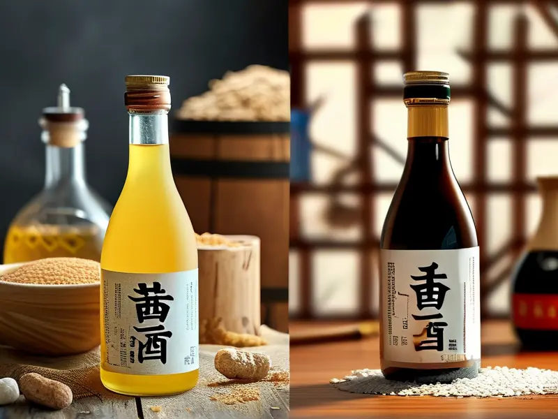 酿造黄酒与勾兑黄酒对比图