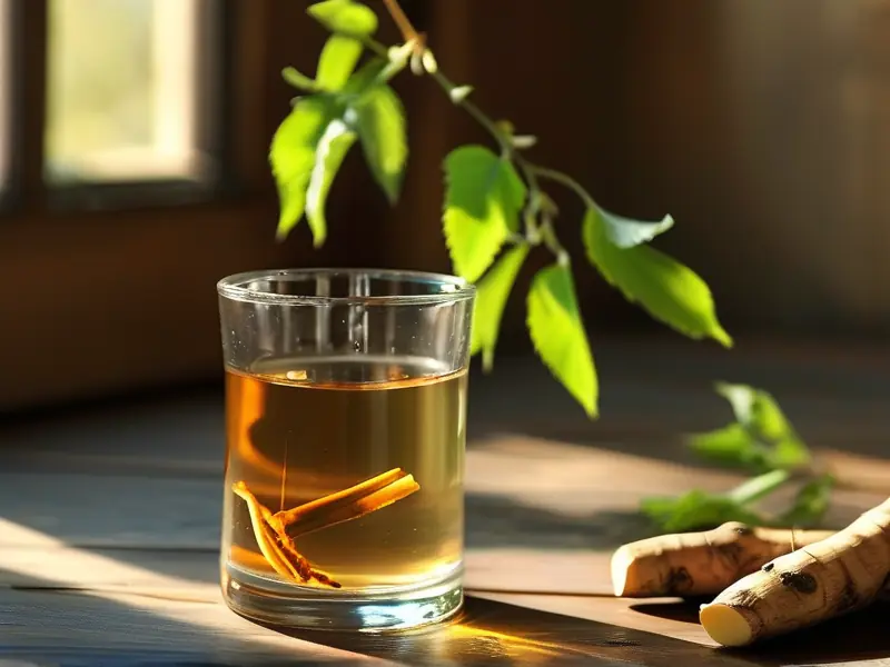 传统虎杖酒浸泡过程实拍图