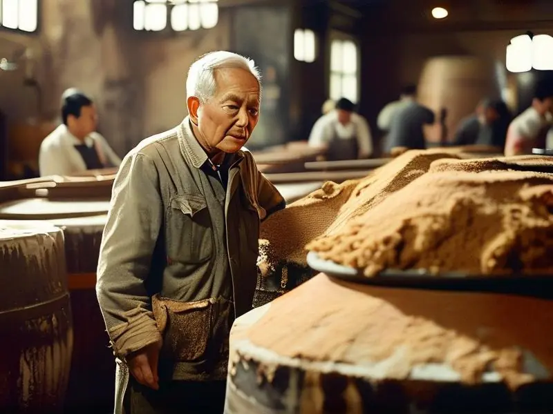 季克良在茅台酒厂工作场景