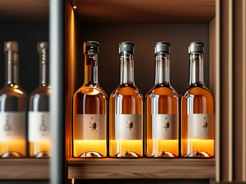 家庭存白酒示范场景-恒温酒柜存放陶瓷瓶装酒