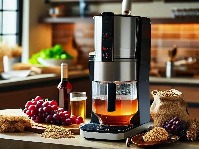 家用的酿酒设备展示