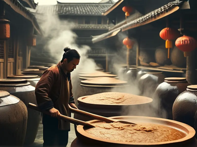 传统酱香型白酒坤沙工艺酿造过程实拍