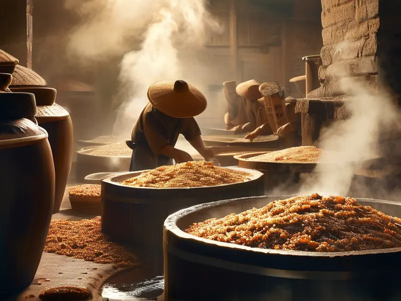 传统酱酒酿造过程