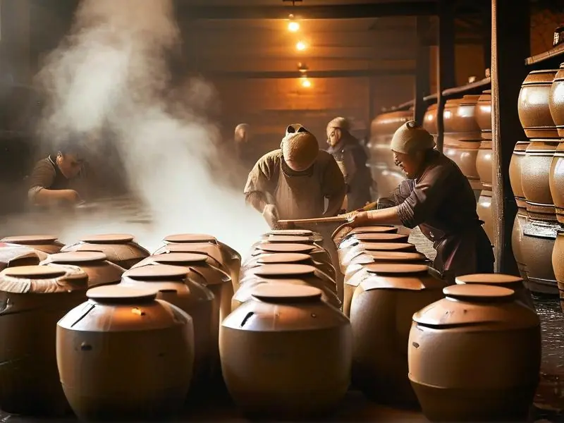 传统酱酒酿造工艺流程展示