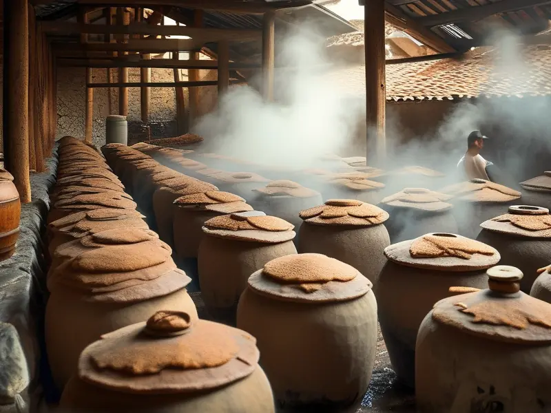 酱香白酒传统酿造工艺现场实拍