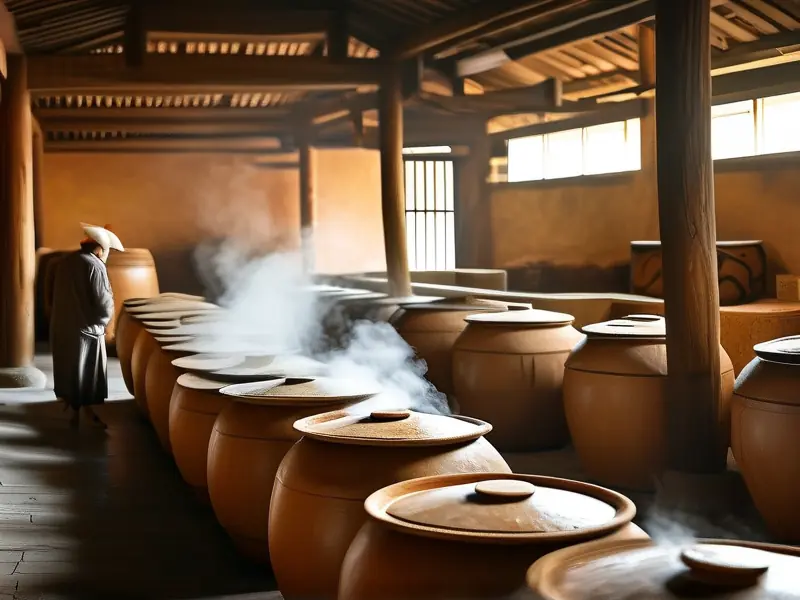 酱香酿酒坊传统酿造场景展示