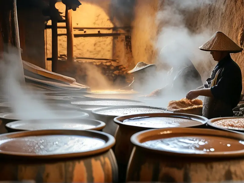 传统酱香酒酿造工艺场景