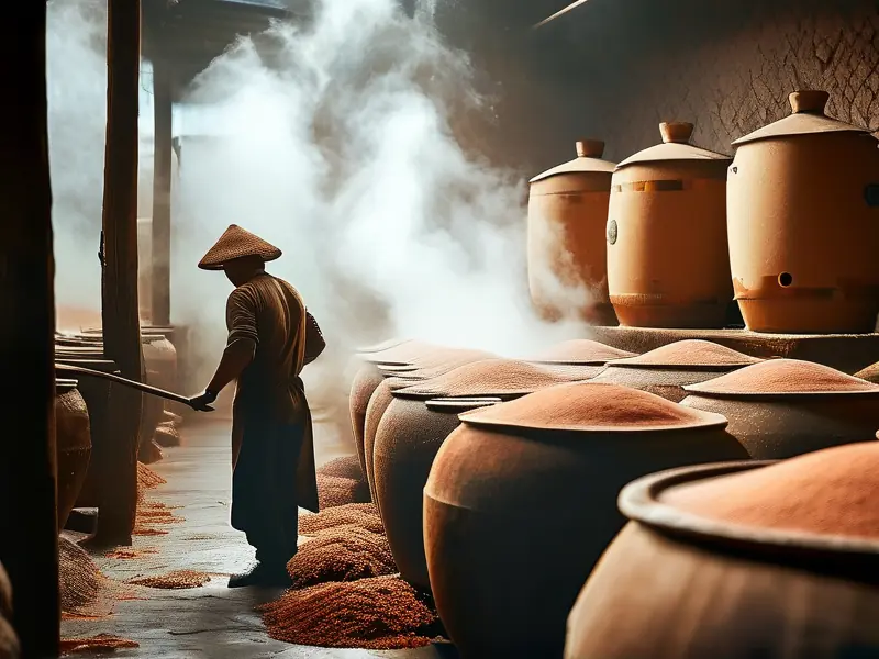 传统酱香酒酿造工艺实景展示