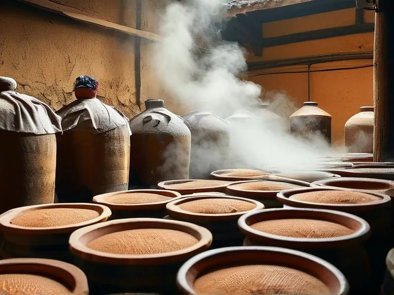 传统酱香酒酿造工艺现场展示