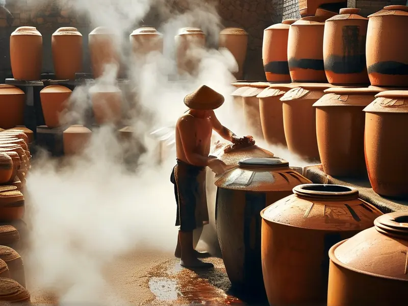传统酱香酒酿造过程实景