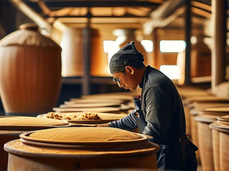 酱香酒发酵工艺现场