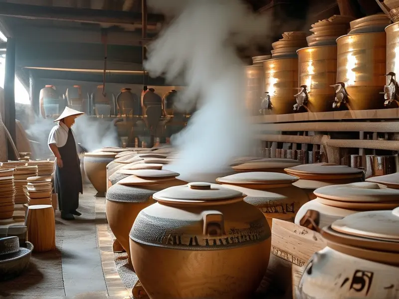 传统酱香酒三高工艺和三长工艺酿造场景