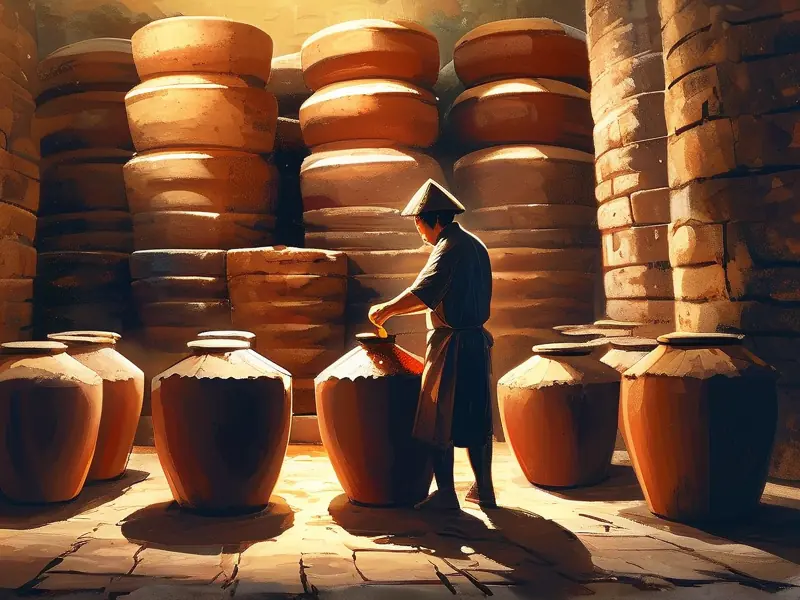 酱香型白酒12987工艺传统酿造现场