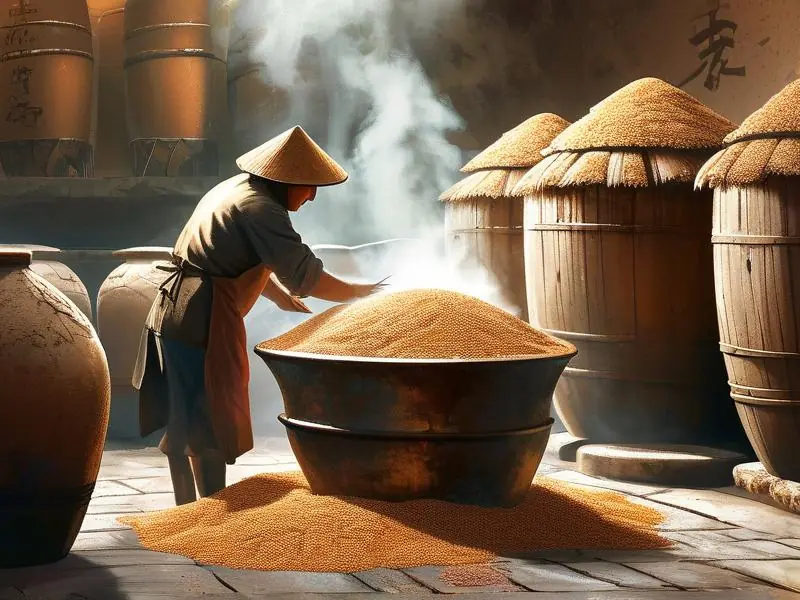 传统酱香型白酒酿造过程展示