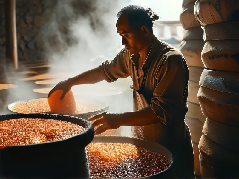 酱香型白酒传统酿造工艺现场