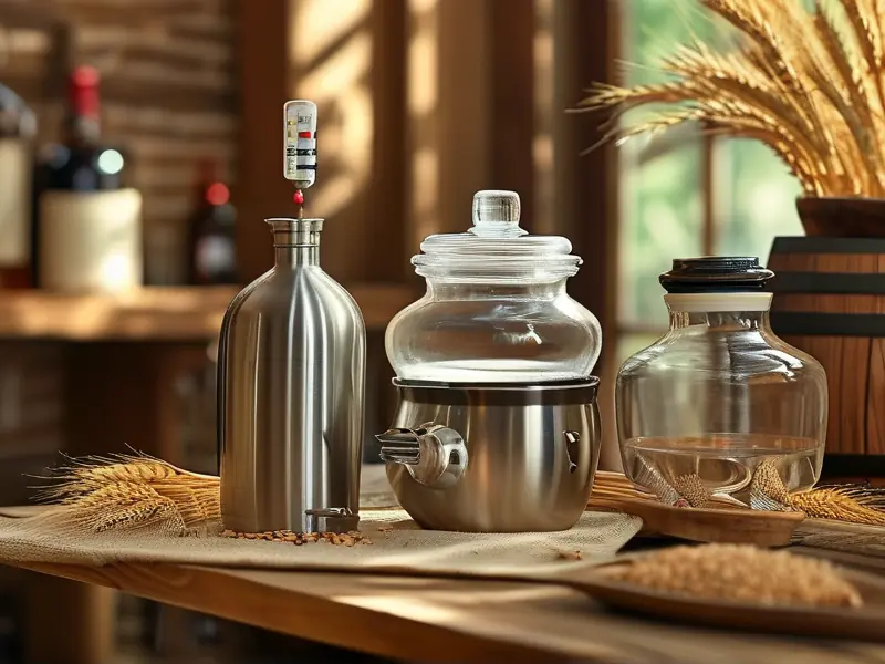 家庭酿酒全套器具实景摆放图