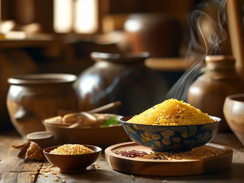 经典酒米制作配方的原料和成品展示