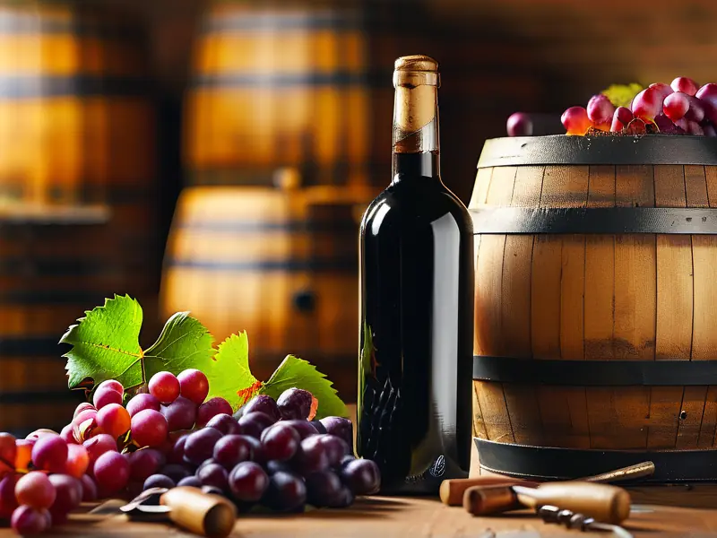 精酿红酒与酿酒工具