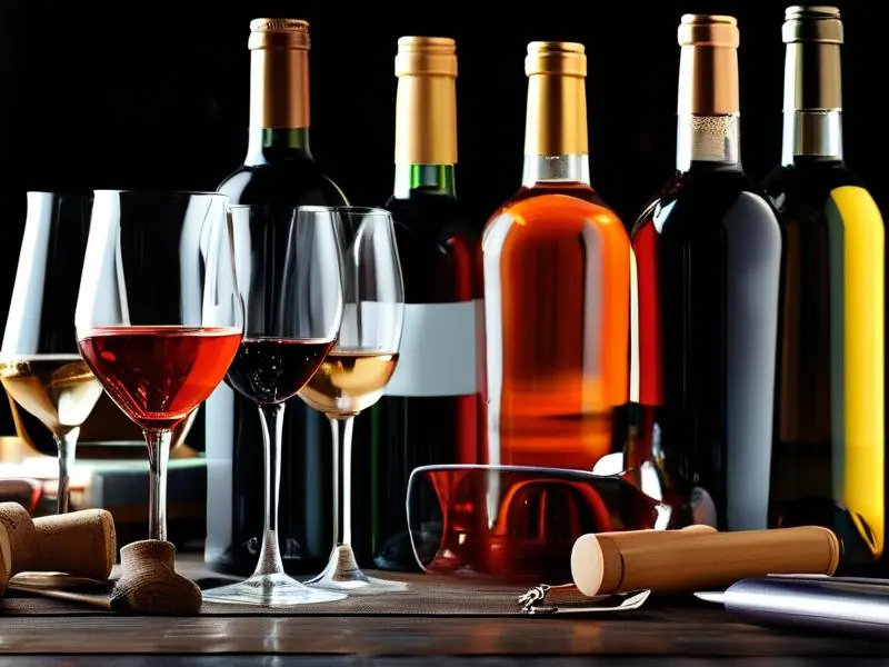 不同种类酒的色泽对比鉴定