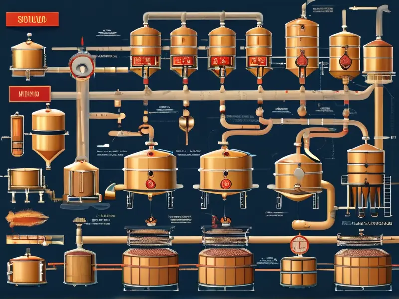 酒的酿造工艺流程图展示从原料到成品的完整过程