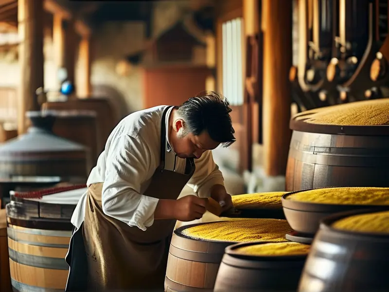 酿酒师制作酒黄精的传统工艺与现代技术结合