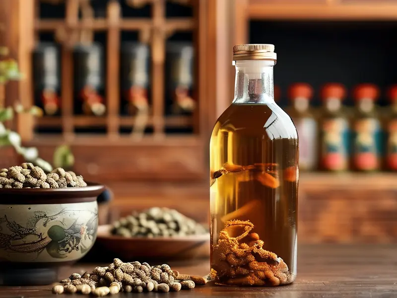 酒女贞子泡酒及原料展示