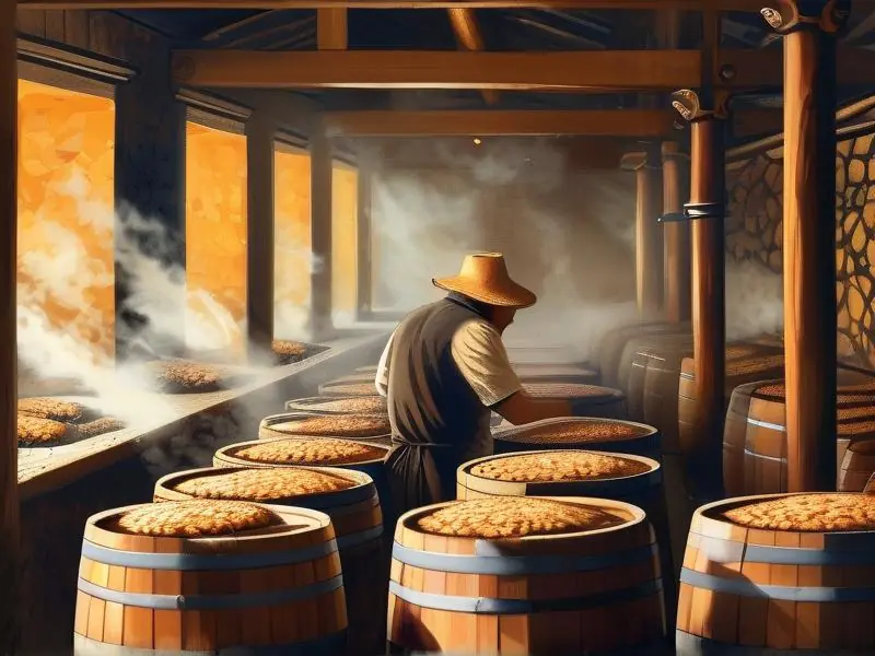 传统酿酒工艺实拍图