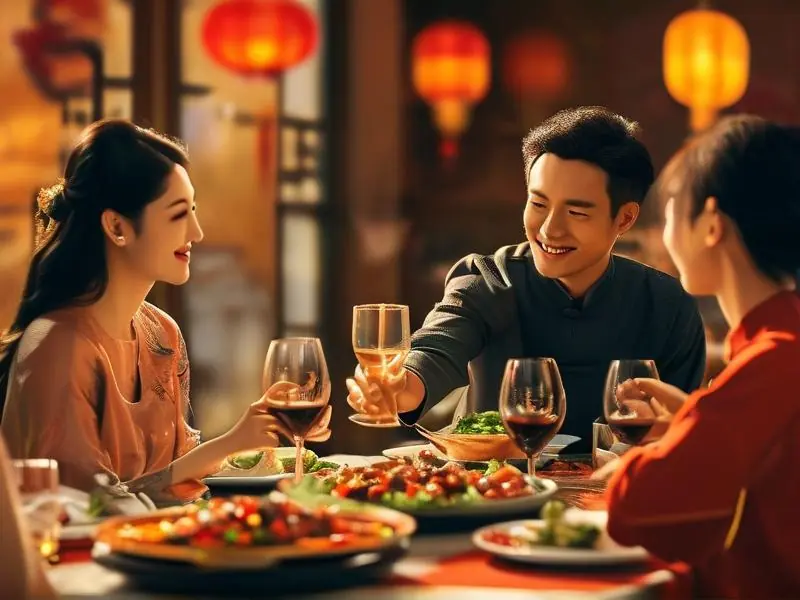 中式酒局聚餐场景实拍图