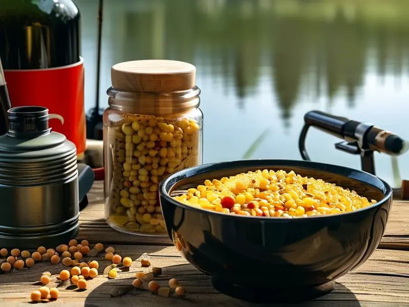 酒米窝料制作材料和成品展示