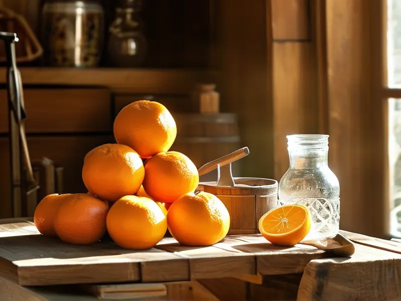 橘子果酒制作材料准备