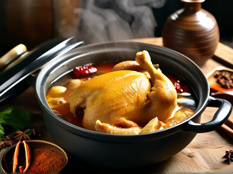 客家鸡酒成品图