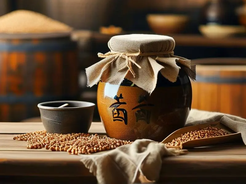 传统方法酿造苦荞酒的过程展示