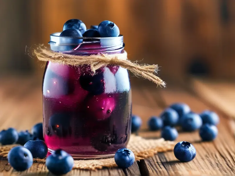 家庭自制蓝莓泡酒过程实拍图