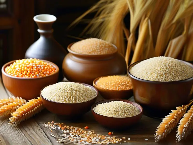 粮食酒常用原料：高粱、玉米、大米和小麦