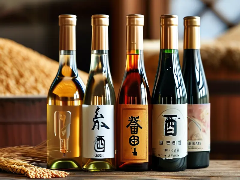 粮食酿造酒瓶身标准号标识特写