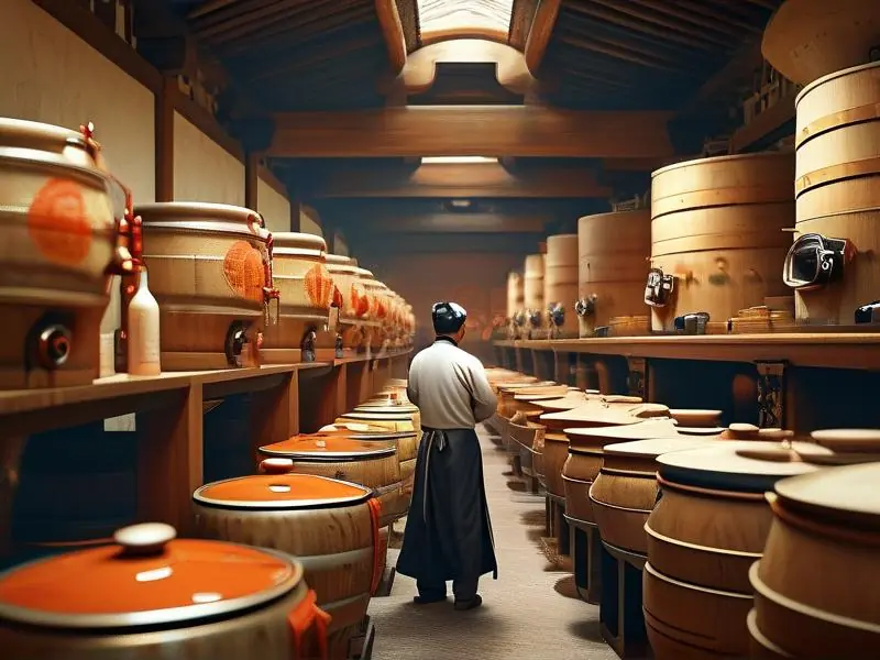 辽中鑫粮源酿酒技术展示：传统酿酒作坊内的工艺流程