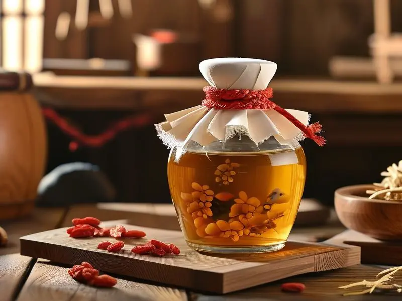 传统灵芝泡酒实物展示