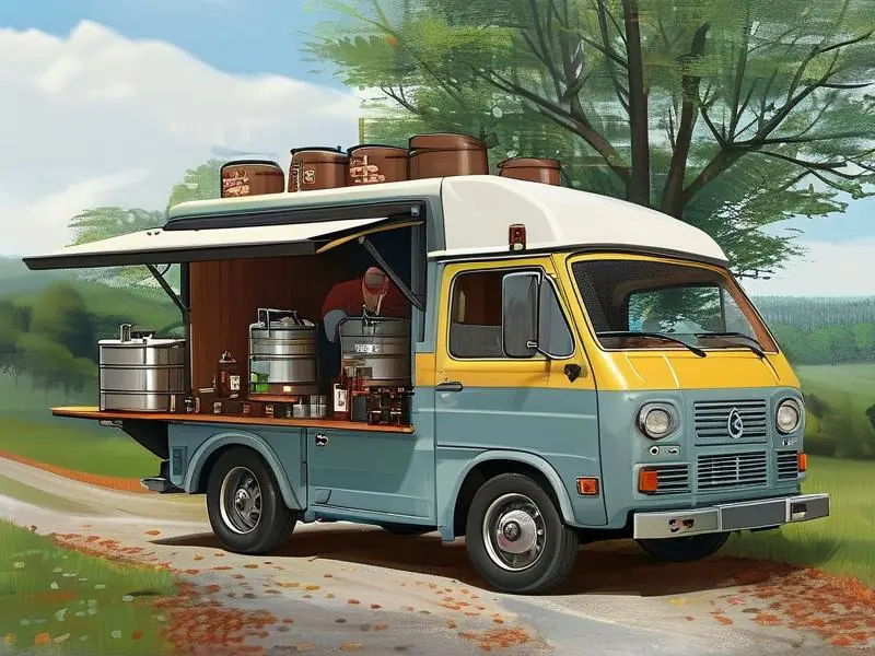 流动酿酒车实地工作场景及证件展示