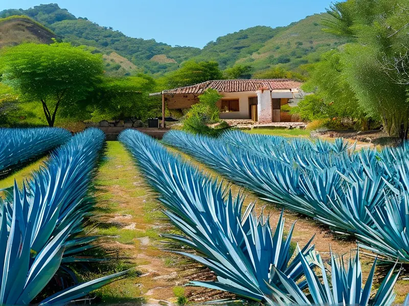 墨西哥龙舌兰种植园及传统酿酒作坊