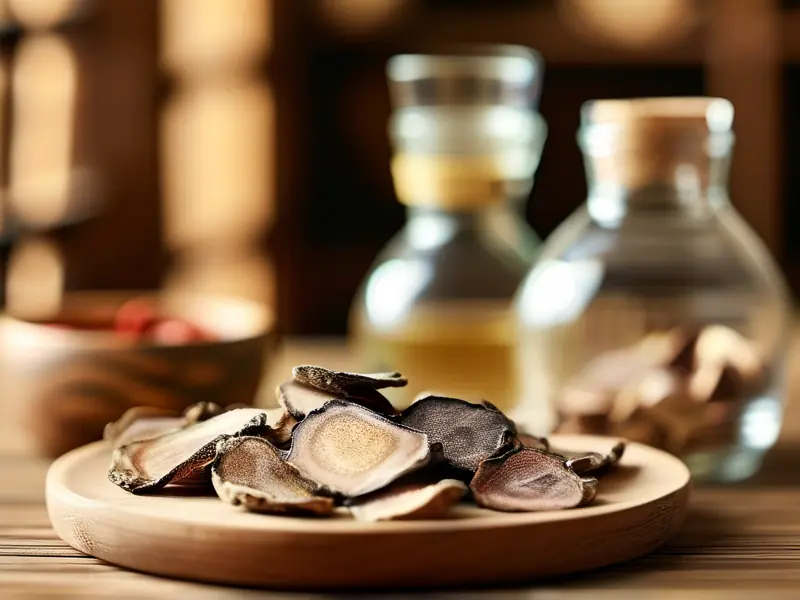 鹿茸玛卡泡酒原料与器具展示图