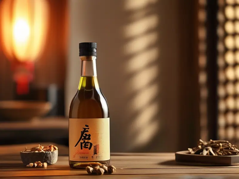 鹿尾酒与中药材的展示图