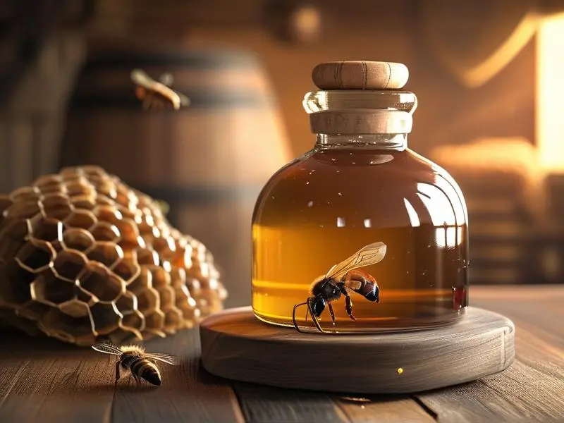 传统工艺制作的马蜂泡酒特写