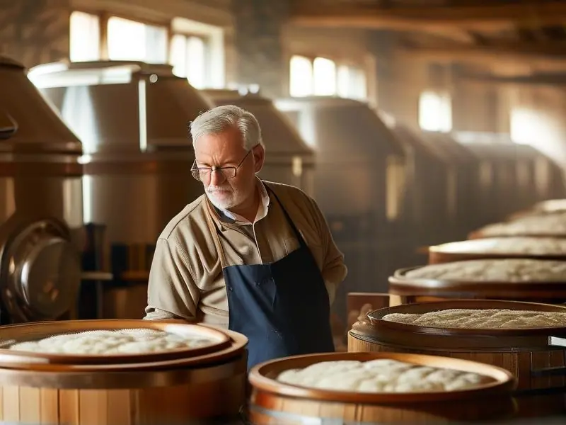 传统米酿酒工艺展示