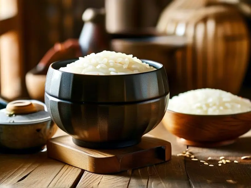 传统米酒酿造过程展示