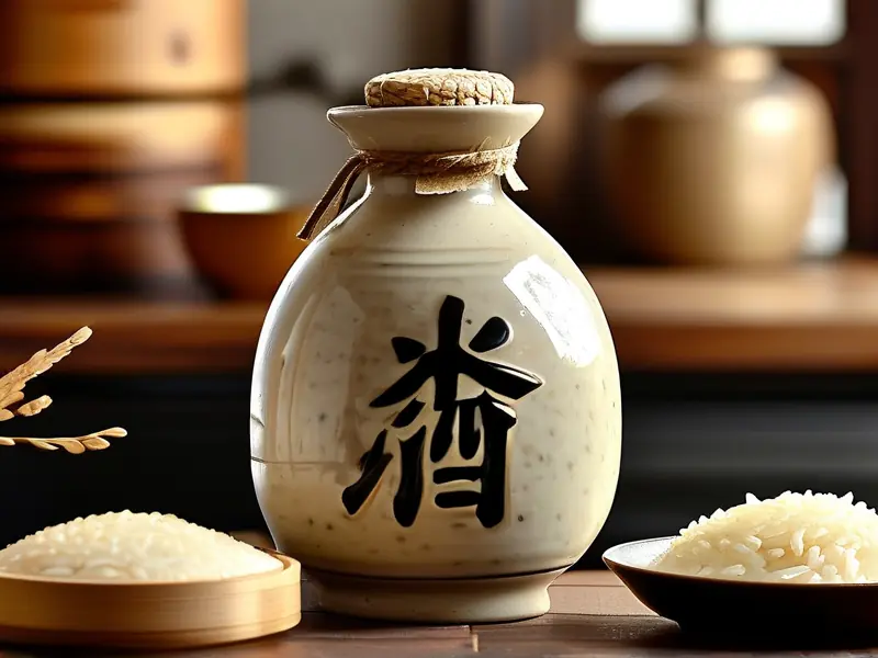 自制米酒的成品展示