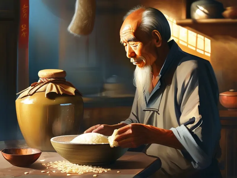 民间甜酒曲制作过程