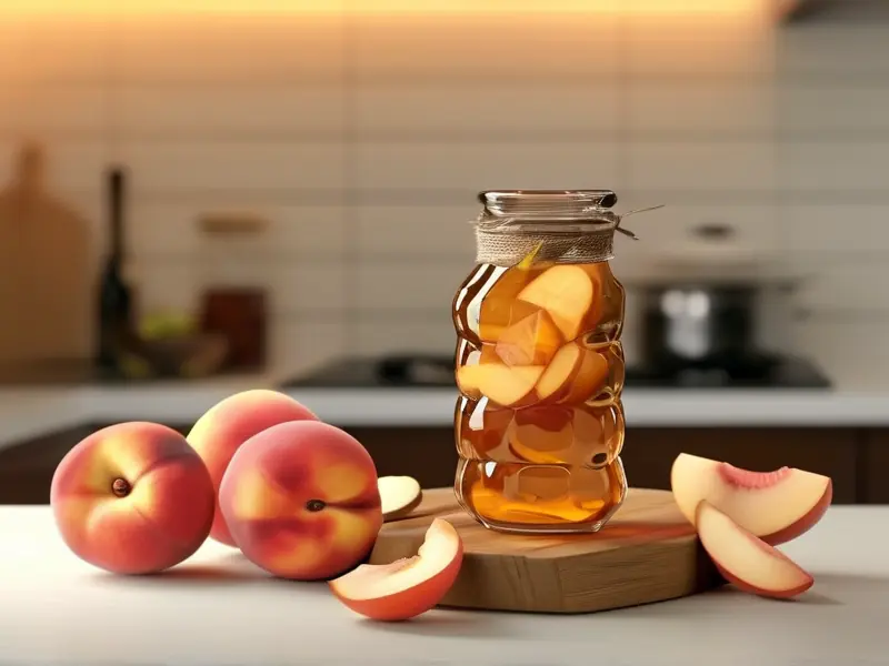 自制蜜桃果酒制作过程实拍