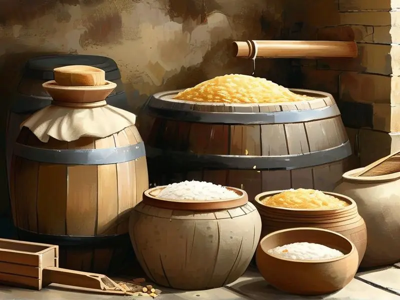 南方传统黄酒酿造原料展示