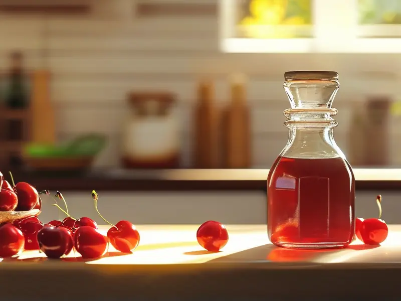 家庭自制樱桃酒原料与成品展示